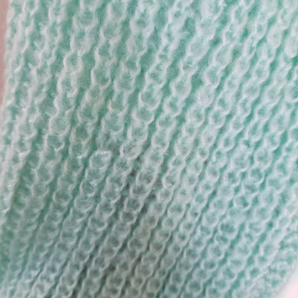 PROJECT NAADAM Mint Green Open Knit Tie Bell Sleeve Sweater Size M - Picture 7 of 9